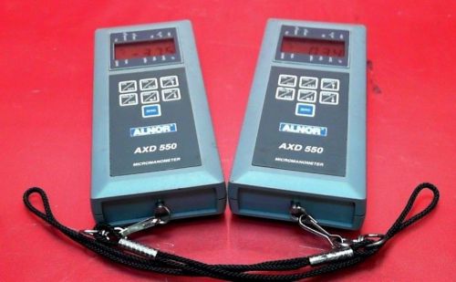 *LOT OF TWO* Alnor Instrument Company AXD 550 Micromanometer (POWERED ON)