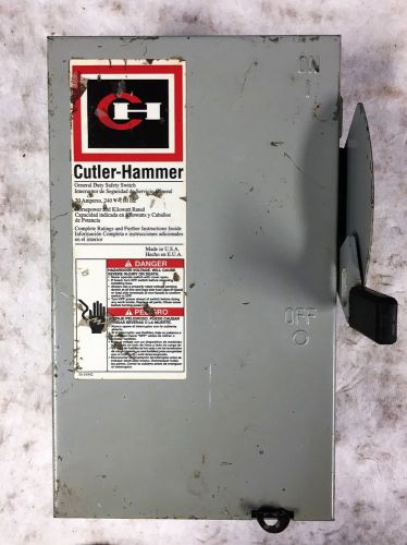 CUTLER-HAMMER 30 AMP 240V DG321NGB SERIES B GENERAL DUTY FUSIBLE  SAFETY SWITCH