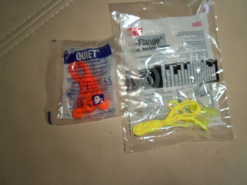 3 m tri -flange ear plugs yellow 11 and 9   orange howard leigjt plugs for sale