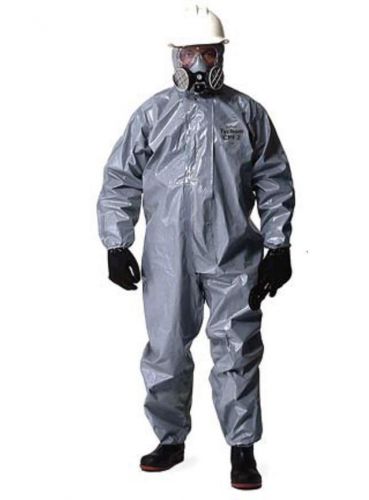 Dupont tychem cpf 2 taped hooded coverall grey chemical nuclear hazmat suit 2x for sale