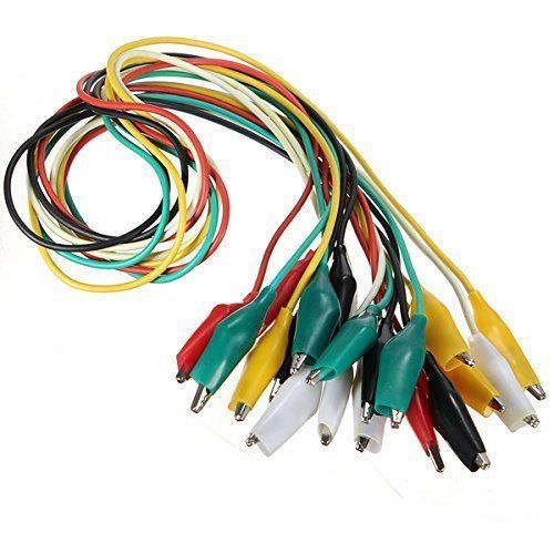 New 10pcs 50cm double-ended cable alligator clips wire testing wire high quality for sale