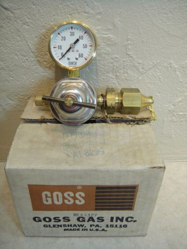 Goss Gas Regulator 0-60 PSI + Marsh Gauge B-034-A