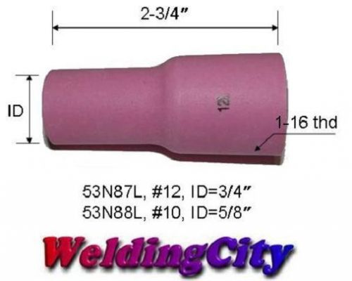 WeldingCity 2 Large Gas Lens Ceramic Long Cups 53N87L All TIG Welding Torch