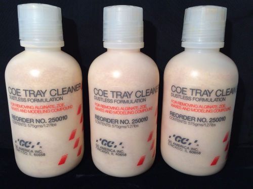 3 Bottles Coe Tray Cleaner 1.27lb ea. - Dustless Alginate, Zoe Removal Compound