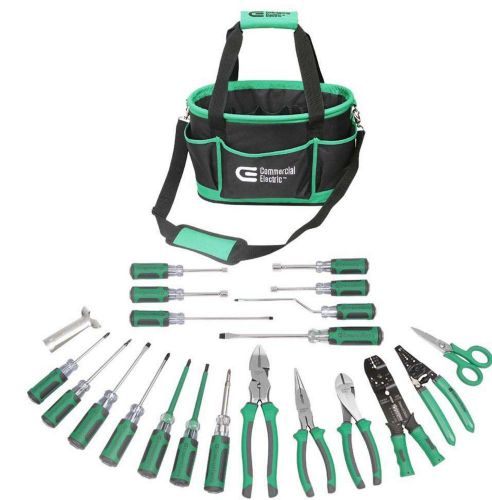 Electrician commercial tool stripper 22-pcs kit carrying case storage bag set for sale
