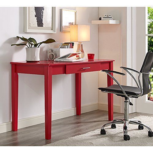 WE Home Office Desks Furniture Retro Wood Computer Desk 48 Red New Free Shipping