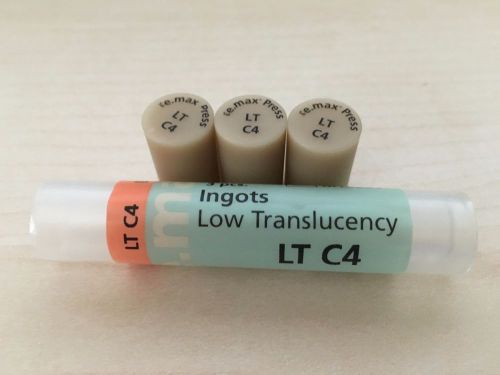 Ivoclar IPS Emax Press Large Ingots Low Trans LT-C4 Pressable Ceramic 3pk NEW
