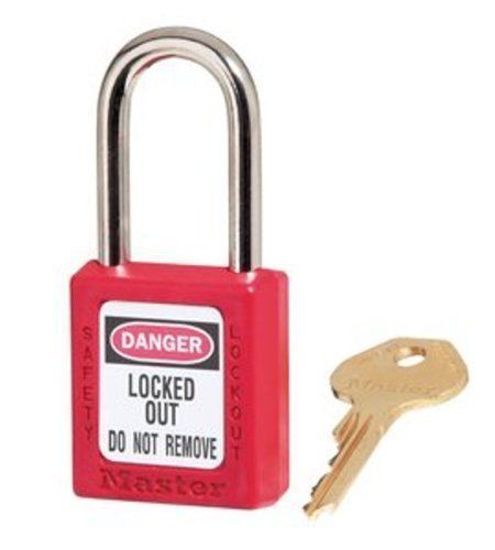 Master lock 410red keyed different safety lockout padlock red *sold box 6 each for sale