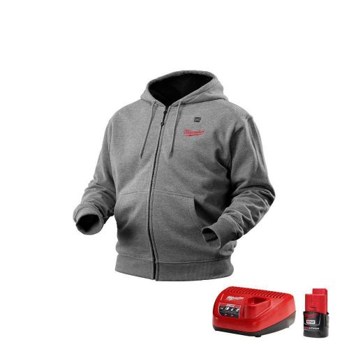 Milwaukee 2373-3x m12 cordless gray heated hoodie kit xxxl for sale