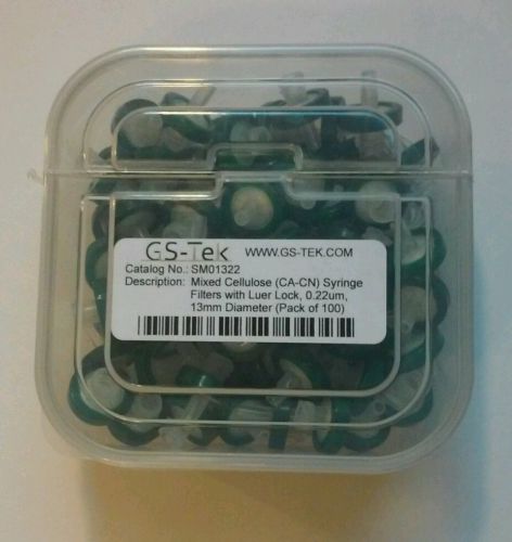 Mixed Cellulose (CA-CN) Syringe filters with luer lock 0.22um, 13mm, 100 pieces