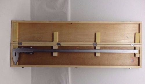 40&#034; / 1000mm Heavy Duty Precision Vernier Caliper Hardened Steel wooden case B6
