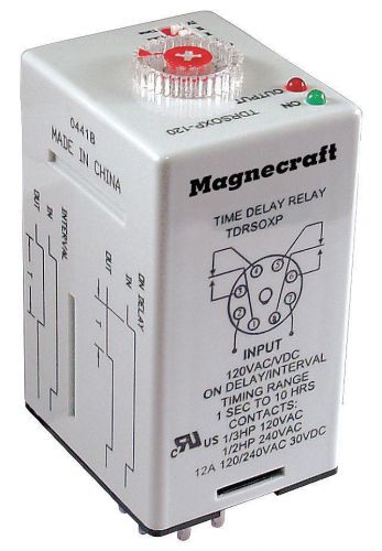 Magnecraft TDRSRXP-12V Electromechanical Relay 12VDC 12VAC 12A DPDT (44x36)mm