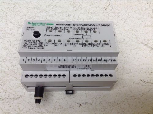 Schneider Electric S48890 Restraint Interface Module RIM 120 VAC 24 VDC