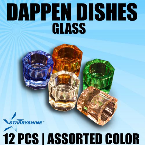 GLASS DAPPEN DISH ASSORTED ACRYLIC LIQUID HOLDER CONTAINER DENTAL COSMETOLOGY AR