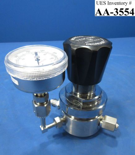 Tescom 44-3262jr91-145 pressure regulator w/ gauge used working for sale