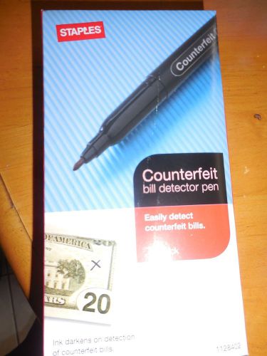 12 PACK Staples Counterfeit Bill Detector Pen new !!!!!