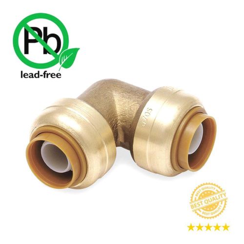 3/4&#034; Sharkbite Style (Push-Fit) Push to Connect Lead-Free Brass Elbows 1 PC / Br