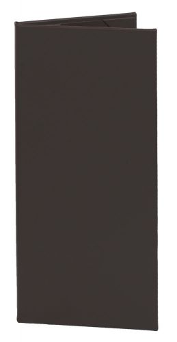10 pc lot - Premium Faux Leather Menu Covers (4.25&#034; x 11&#034;, 2-panel, Brown)