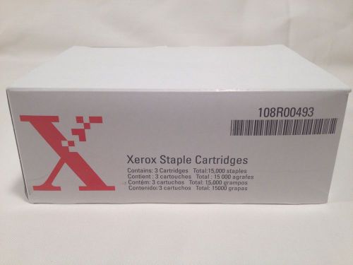 Xerox Staple Cartridges 3 Cartridges 15000 Staples 108R00493