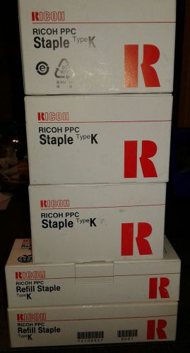 5 Ricoh Staple Cartridges and 2 Refills Type K