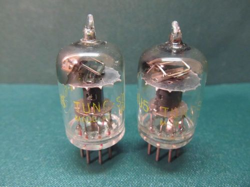 6AJ5 JAN TUNG-SOL Matched Pair AMPLIFIER VACUUM TUBES NOS Lot BLACK PLATE TV-7