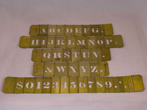 Reese&#039;s Brass Stencils * Roman 1&#034; Letters &amp; Numerals *  251 Pieces *