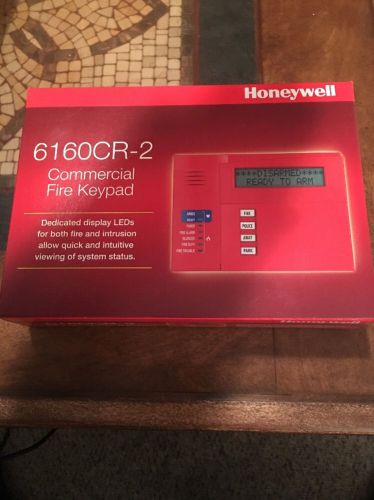 NIB Honeywell 6160CR-2 Red Commercial Fire Keypad Alpha display Vista