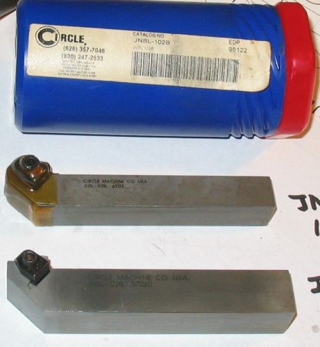 CIRCLE MACHINE CO.TWO (2) SQUARE INDEXABLE GROOVING TOOLHOLDER,JNSL 102B &amp;122B