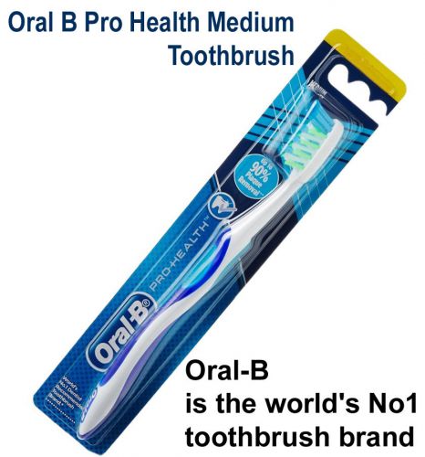 ORAL-B PRO-HEALTH TOOTH BRUSH TOOTHBRUSH MEDIUM 40 PACK OF 3 TEETH CARE