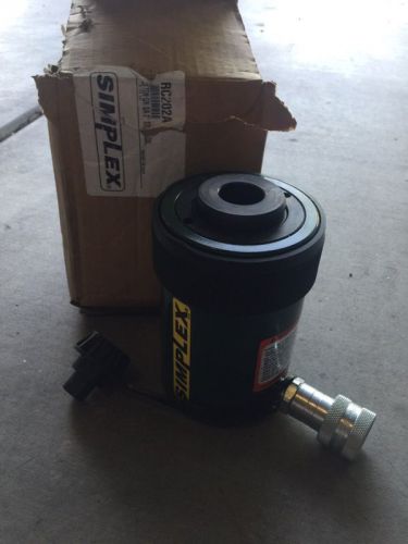 NEW! SIMPLEX RC-202A HYDRAULIC CYLINDER HOLLOW 20 TON 2&#034; STR. ENERPAC RCH-202 EQ