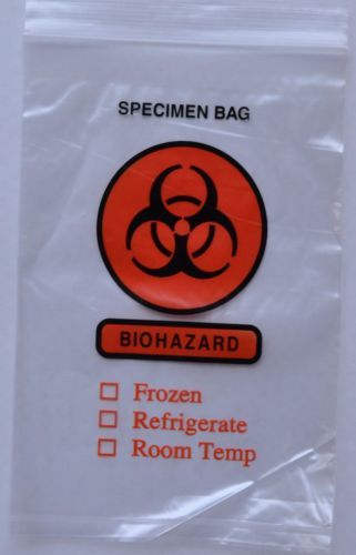 Biohazard Specimen Bags 6&#034; x 9&#034; - 25 Count