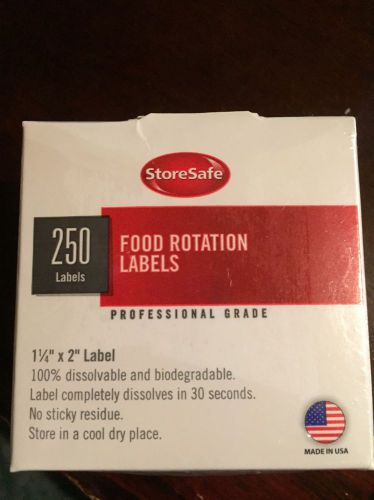 Cambro Store Safe Dissolvable Food Product Label 250 Roll Restaurant Catering