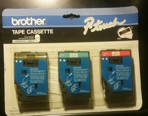 Brother  Tape Cassette  TC-40 3pcs (12mm 1/2&#034;)