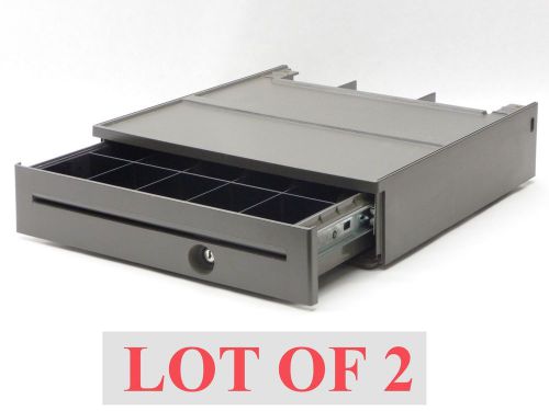 Lot 2 ibm full size point of sale pos cash money drawer 85g3981+till insert tray for sale