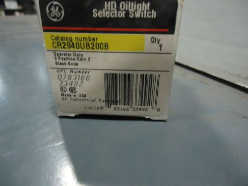 GE CR294OUB200B 3 POS CAM SELECTOR SWITCH
