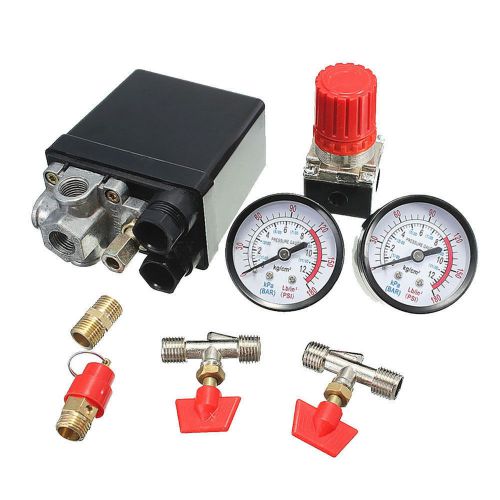 120psi air compressor pressure valve manifold relief regulator switch gauges for sale