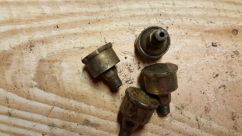 4 Brass Grease Cups Hit Miss Engine 1/8&#034;NPT