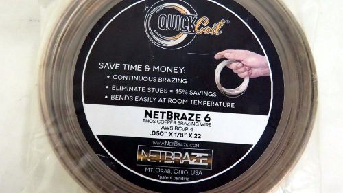 NetBraze 6 Powerglide Phos Copper Brazing Wire 22&#039; Quick Coil