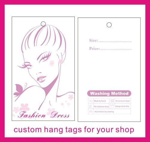500pcs hang tags custom print hang tags price label fashion dress design 026,