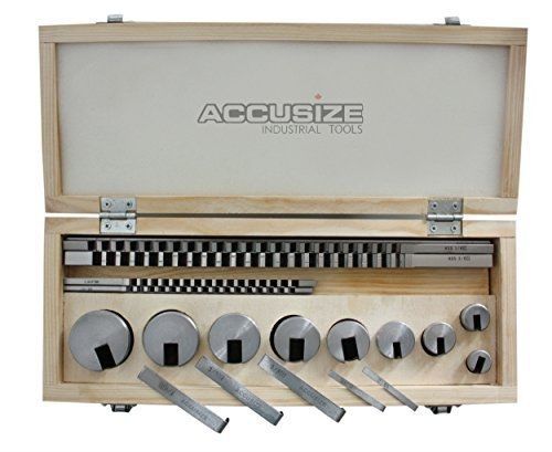 Accusize industrial tools accusize - no.10 18 ps/set hss keyway broach sets in for sale