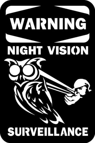 DXF Images WARNING NIGHT VISION SIGN CNC Plasma Laser Art dxf files