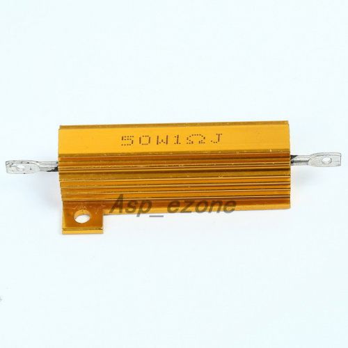 RX24 50W High-power Gold Aluminum Metal Shell Case Heatsink Resistor 1R