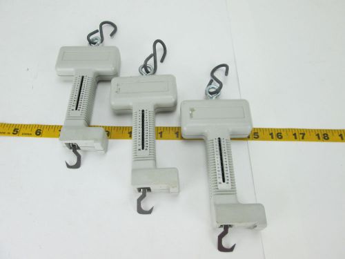 Lot of 3 Spring Scales 28 Lbs/12 Kgs Gray Hand Held Lab Science School T