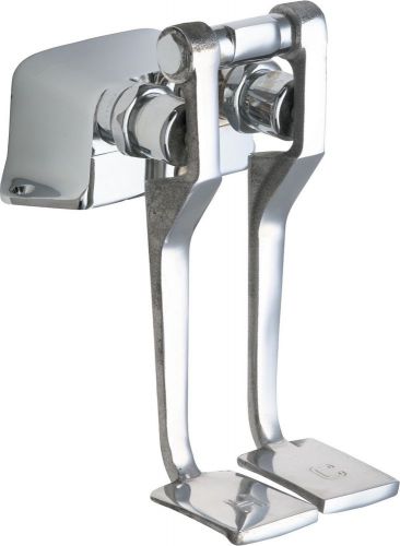 Chicago Faucets Hot &amp; Cold Floor Foot Faucet Pedal Valves Chrome