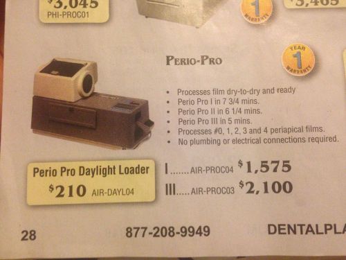 Peri-Pro III Dental Processor W/ Fixer/Devolper By Air Techniques Retail $2,100