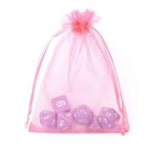 Bluecell Pack of 50 Pink color Organza Drawstring Gift Bag Pouch Wrap for Pink