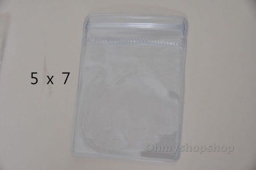 100Pcs 5 x 7 cm Clear Self Sealing Zip Lock Jewelry Gift Packaging Bags PVC