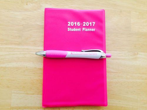 2016 2017 Student planner pink breast cancer