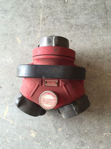Fire hose siamese 2 1/2 inch intakes with clappers for sale