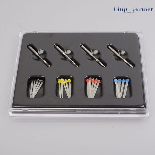 1 Box Dental Screw 4 Drills Fiber 20 Pcs Fiber Post Dentist Product Kit